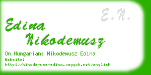 edina nikodemusz business card